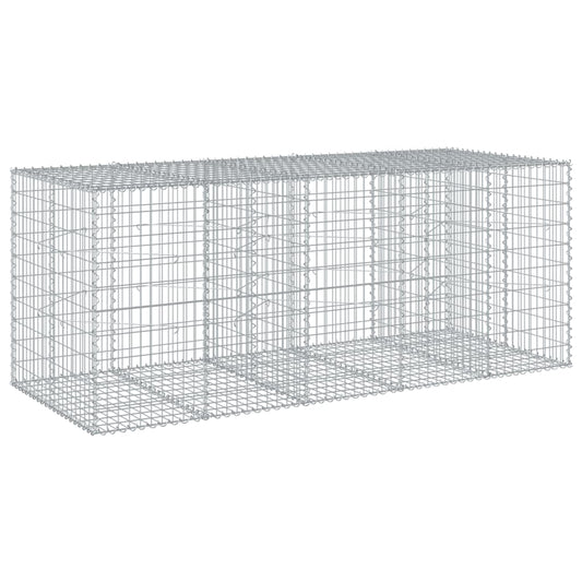 Gabion Basket with Cover 250x100x100 cm Galvanised Iron Gabion Basket with Cover 250x100x100 cm Galvanised Iron