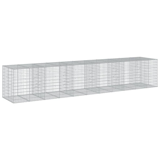 Gabion Basket with Cover 550x100x100 cm Galvanised Iron Gabion Basket with Cover 550x100x100 cm Galvanised Iron
