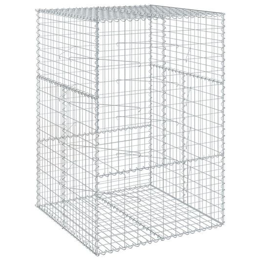 Gabion Basket with Cover 100x100x150 cm Galvanised Iron Gabion Basket with Cover 100x100x150 cm Galvanised Iron