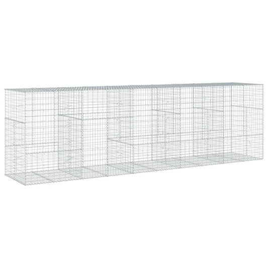 Gabion Basket with Cover 500x100x150 cm Galvanised Iron Gabion Basket with Cover 500x100x150 cm Galvanised Iron