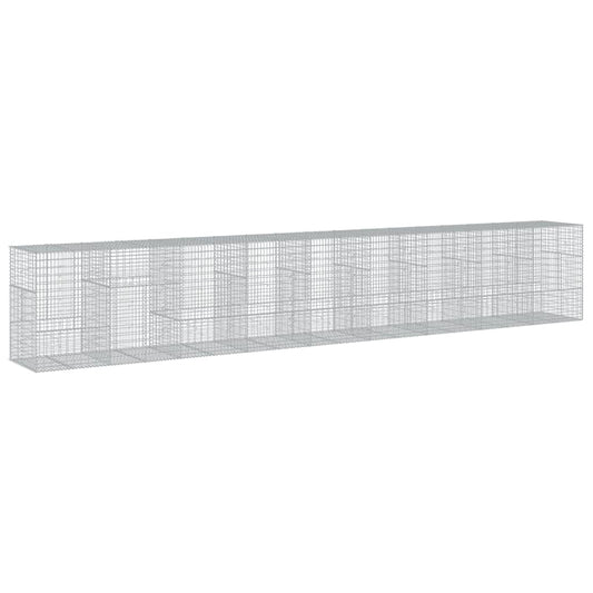 Gabion Basket with Cover 900x100x150 cm Galvanised Iron Gabion Basket with Cover 900x100x150 cm Galvanised Iron