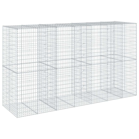 Gabion Basket with Cover 350x100x200 cm Galvanised Iron Gabion Basket with Cover 350x100x200 cm Galvanised Iron