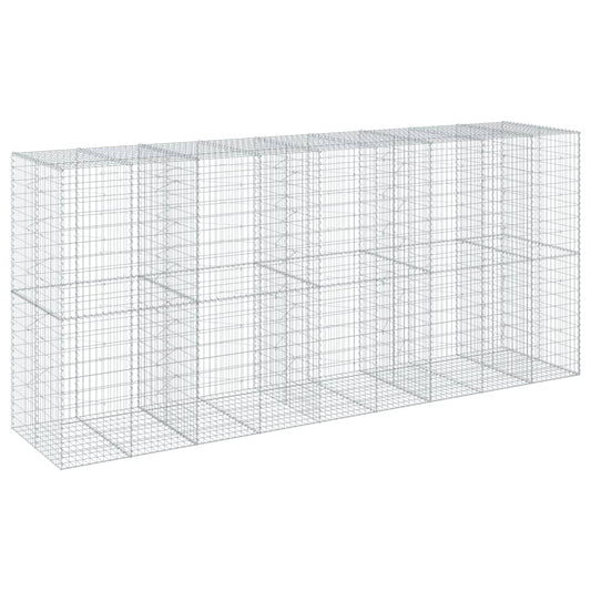 Gabion Basket with Cover 450x100x200 cm Galvanised Iron Gabion Basket with Cover 450x100x200 cm Galvanised Iron