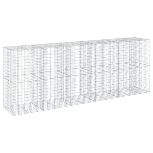 Gabion Basket with Cover 550x100x200 cm Galvanised Iron Gabion Basket with Cover 550x100x200 cm Galvanised Iron