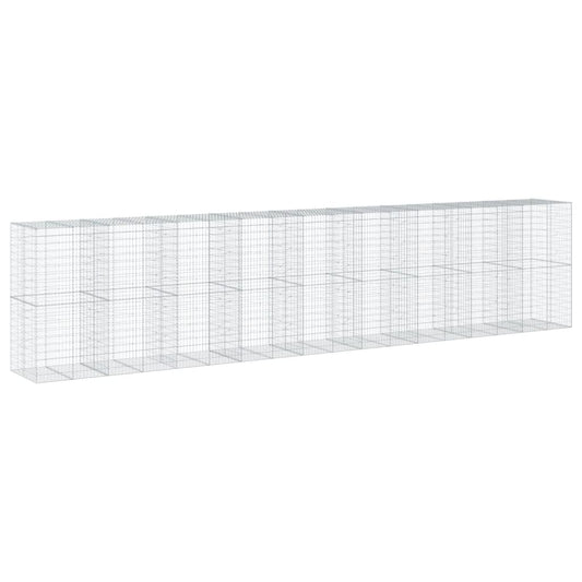 Gabion Basket with Cover 900x100x200 cm Galvanised Iron Gabion Basket with Cover 900x100x200 cm Galvanised Iron