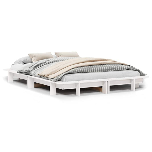 Bed Frame without Mattress White 120x200 cm Solid Wood Pine Bed Frame without Mattress White 120x200 cm Solid Wood Pine