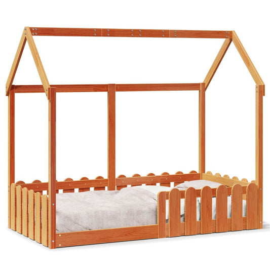 Kids'House Bed Frame without Mattress Wax Brown 80x160 cm Kids'House Bed Frame without Mattress Wax Brown 80x160 cm