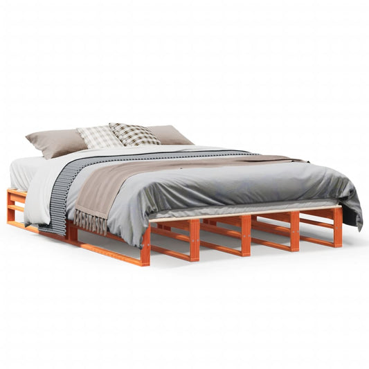 Bed Frame without Mattress Wax Brown 120x190 cm Solid Wood Pine Bed Frame without Mattress Wax Brown 120x190 cm Solid Wood Pine
