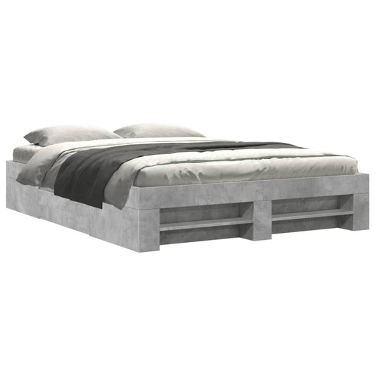 Bed Frame without Mattress Concrete Grey 150x200cm Engineered Wood Bed Frame without Mattress Concrete Grey 150x200cm Engineered Wood
