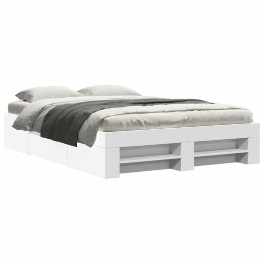 Bed Frame without Mattress White 120x200 cm Engineered Wood Bed Frame without Mattress White 120x200 cm Engineered Wood
