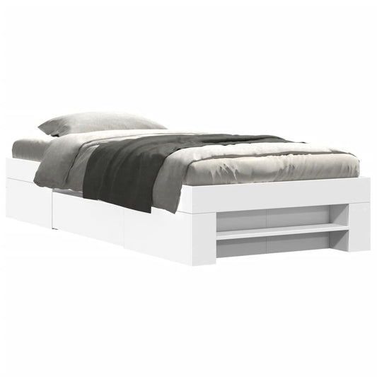 Bed Frame without Mattress White 90x200 cm Engineered Wood Bed Frame without Mattress White 90x200 cm Engineered Wood