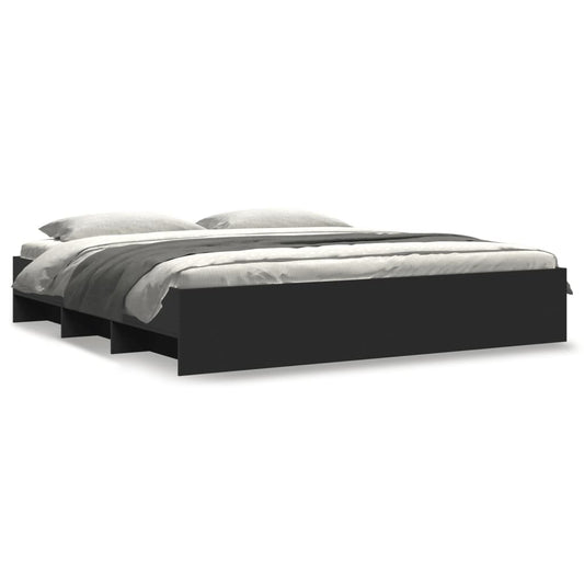 Bed Frame | Black | Engineered wood | King | Bed Frame | Rectangular Bed Frame | Black | Engineered wood | King | Bed Frame | Rectangular