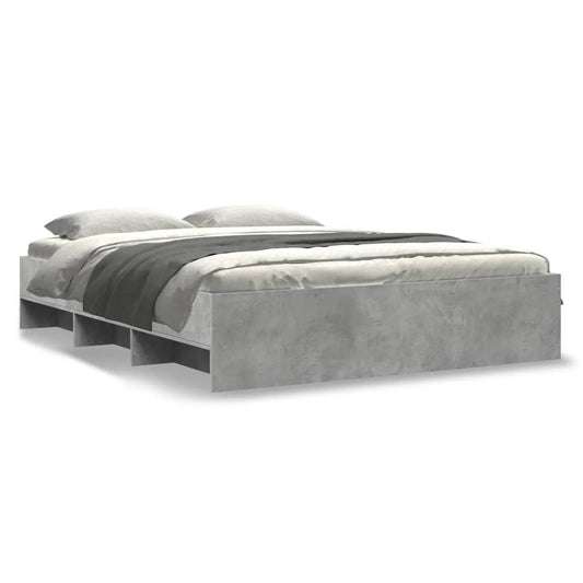 Bed Frame without Mattress Concrete Grey 150x200cm Engineered Wood Bed Frame without Mattress Concrete Grey 150x200cm Engineered Wood