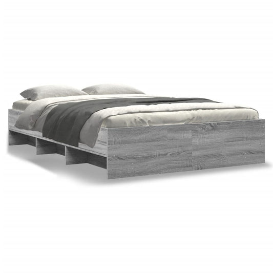 Bed Frame | Grey Sonoma | Engineered Wood, Plywood | AU Double Bed Frame | Grey Sonoma | Engineered Wood, Plywood | AU Double