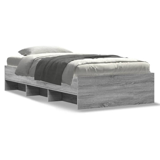 Bed Frame | Grey Sonoma | Engineered wood | 100 x 200 cm | Bed Frame Bed Frame | Grey Sonoma | Engineered wood | 100 x 200 cm | Bed Frame
