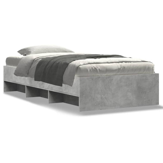 Bed Frame | Grey Sonoma | Engineered wood, Plywood | 90x200 cm Bed Frame | Grey Sonoma | Engineered wood, Plywood | 90x200 cm