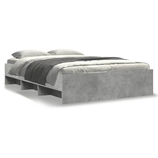 Bed Frame | Concrete grey | Engineered wood | Double | Bed Frame Bed Frame | Concrete grey | Engineered wood | Double | Bed Frame