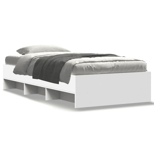 Bed Frame | White | Engineered Wood | Single | Bed Frame | Rectangular Bed Frame | White | Engineered Wood | Single | Bed Frame | Rectangular