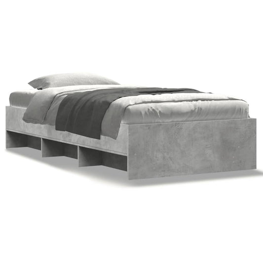 Bed Frame without Mattress Concrete Grey 75x190cm Engineered Wood Bed Frame without Mattress Concrete Grey 75x190cm Engineered Wood