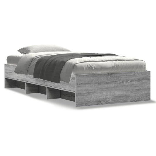 Bed Frame without Mattress Grey Sonoma 75x190 cm Small Single Engineered Wood Bed Frame without Mattress Grey Sonoma 75x190 cm Small Single Engineered Wood