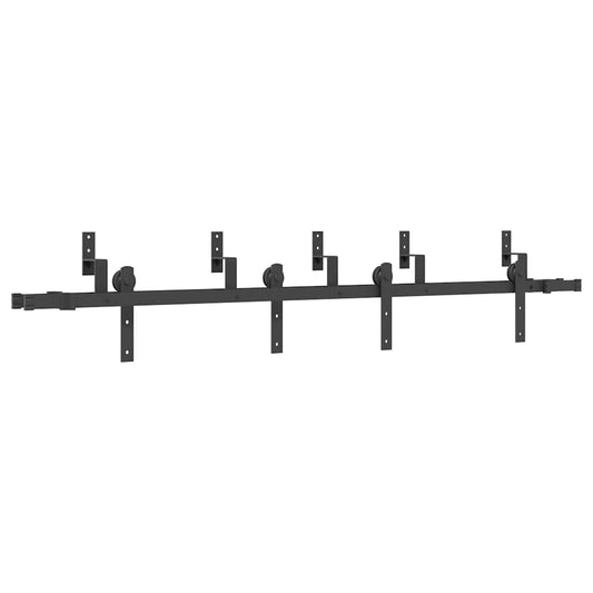 Sliding Door Hardware Kit 213,5 cm Steel Black Sliding Door Hardware Kit 213,5 cm Steel Black