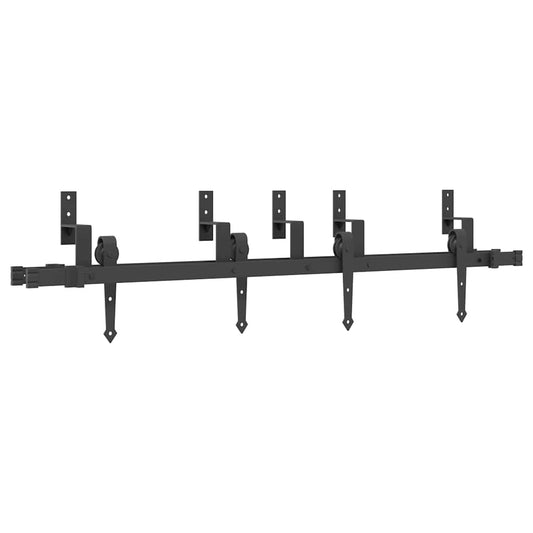 Sliding Door Hardware Kit 152,5 cm Steel Black Sliding Door Hardware Kit 152,5 cm Steel Black