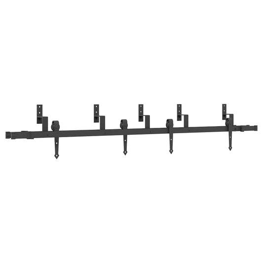 Sliding Door Hardware Kit 213,5 cm Steel Black Sliding Door Hardware Kit 213,5 cm Steel Black