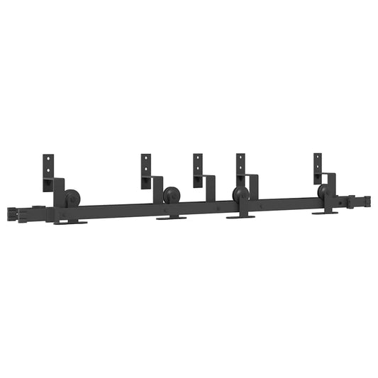 Sliding Door Hardware Kit 152,5 cm Steel Black Sliding Door Hardware Kit 152,5 cm Steel Black