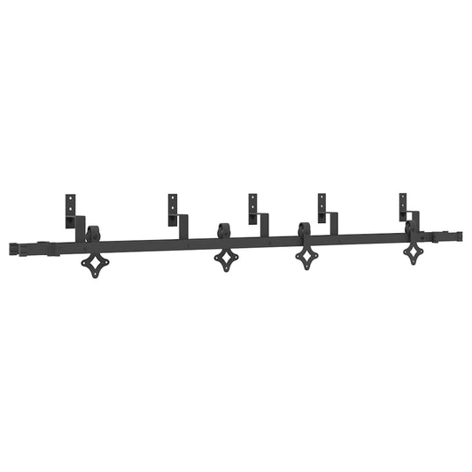 Sliding Door Hardware Kit 213,5 cm Steel Black Sliding Door Hardware Kit 213,5 cm Steel Black