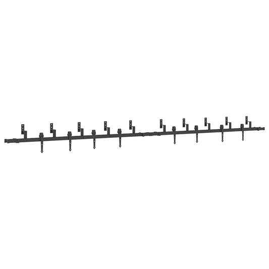 Sliding Door Hardware Kit 427 cm Steel Black Sliding Door Hardware Kit 427 cm Steel Black