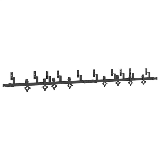 Sliding Door Hardware Kit 305 cm Steel Black Sliding Door Hardware Kit 305 cm Steel Black