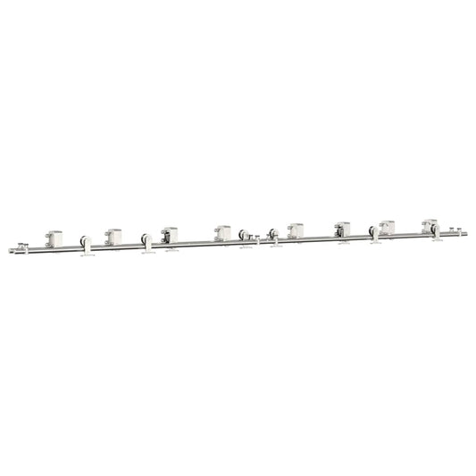 Sliding Door Hardware Kit 366 cm Stainless Steel Silver Sliding Door Hardware Kit 366 cm Stainless Steel Silver