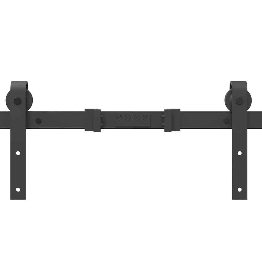 Sliding Door Hardware Kit 305 cm Steel Black