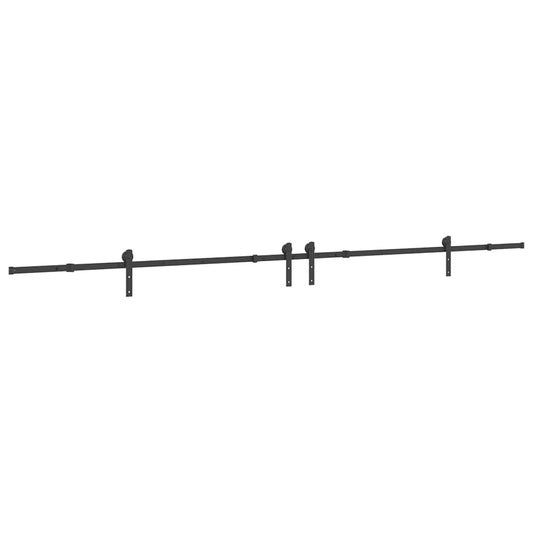 Sliding Door Hardware Kit 400 cm Steel Black Sliding Door Hardware Kit 400 cm Steel Black