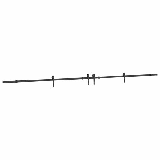 Sliding Door Hardware Kit 427 cm Steel Black Sliding Door Hardware Kit 427 cm Steel Black