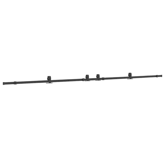 Sliding Door Hardware Kit 366 cm Steel Black Sliding Door Hardware Kit 366 cm Steel Black