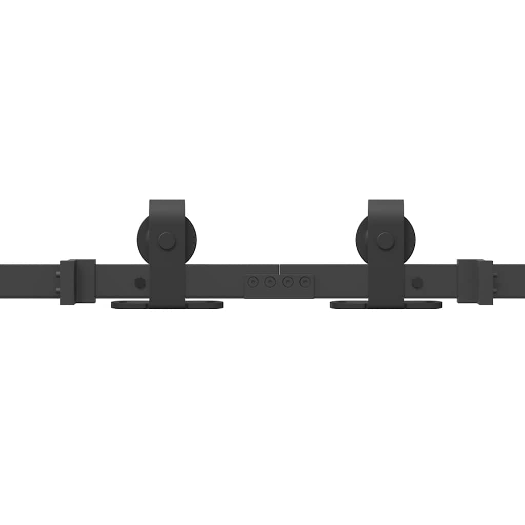 Sliding Door Hardware Kit 366 cm Steel Black