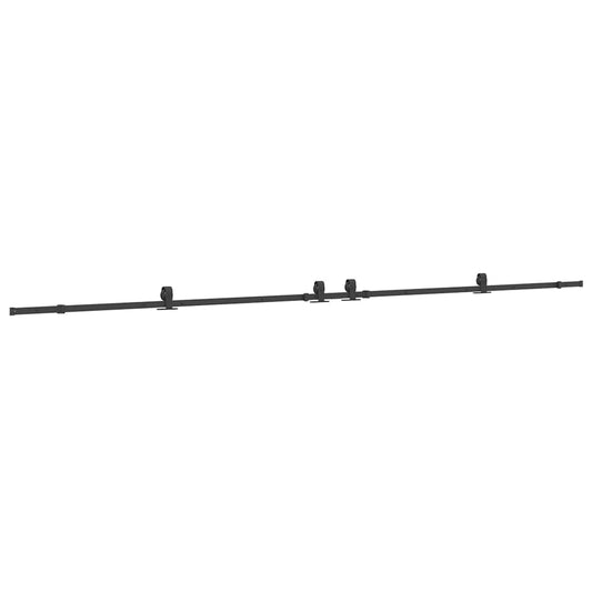 Sliding Door Hardware Kit 427 cm Steel Black Sliding Door Hardware Kit 427 cm Steel Black