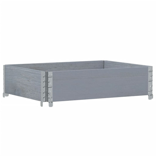 Pallet Collar Grey 80x60 cm Solid Wood Pine Pallet Collar Grey 80x60 cm Solid Wood Pine