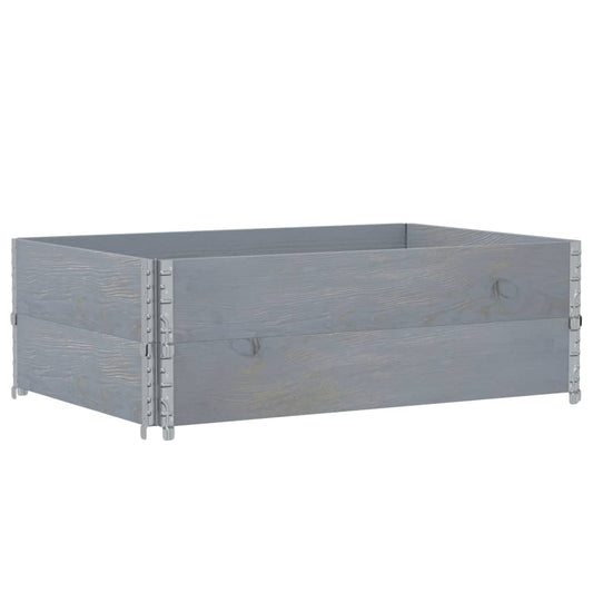 Pallet Collars 2 pcs Grey 120x80 cm Solid Wood Pine Pallet Collars 2 pcs Grey 120x80 cm Solid Wood Pine