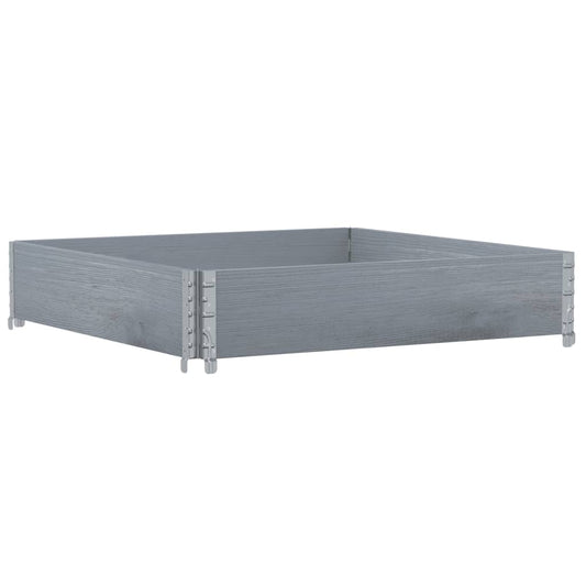 Pallet Collar Grey 100x100 cm Solid Wood Pine Pallet Collar Grey 100x100 cm Solid Wood Pine
