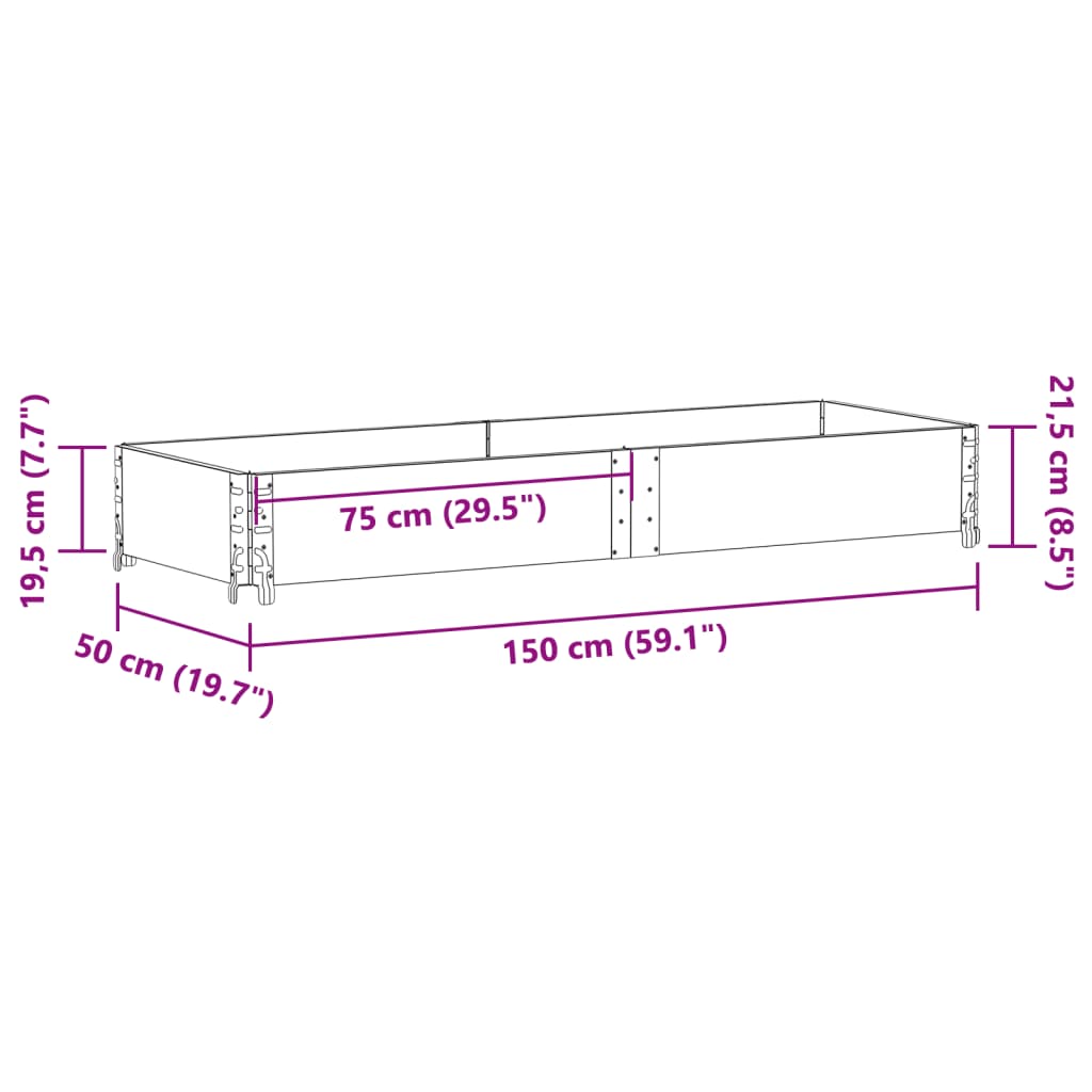 Pallet Collar Brown 150x50 cm Solid Wood Pine