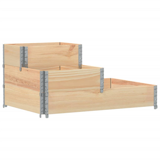 3-Tier Raised Bed 120x80 cm Solid Wood Pine 3-Tier Raised Bed 120x80 cm Solid Wood Pine