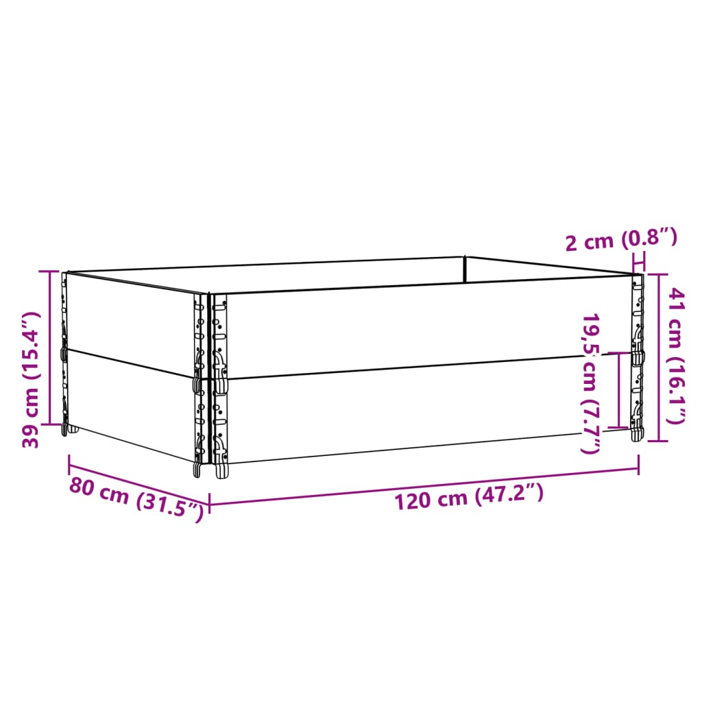 Garden Planter 120x80 cm Solid Wood Pine