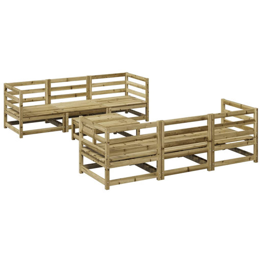 7 Piece Garden Sofa Set Impregnated Wood Pine 7 Piece Garden Sofa Set Impregnated Wood Pine