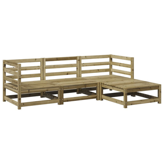 4 Piece Garden Sofa Set Impregnated Wood Pine 4 Piece Garden Sofa Set Impregnated Wood Pine