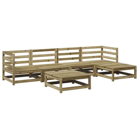 6 Piece Garden Sofa Set Impregnated Wood Pine 6 Piece Garden Sofa Set Impregnated Wood Pine