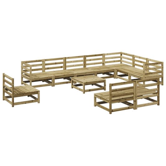 11 Piece Garden Sofa Set Impregnated Wood Pine 11 Piece Garden Sofa Set Impregnated Wood Pine