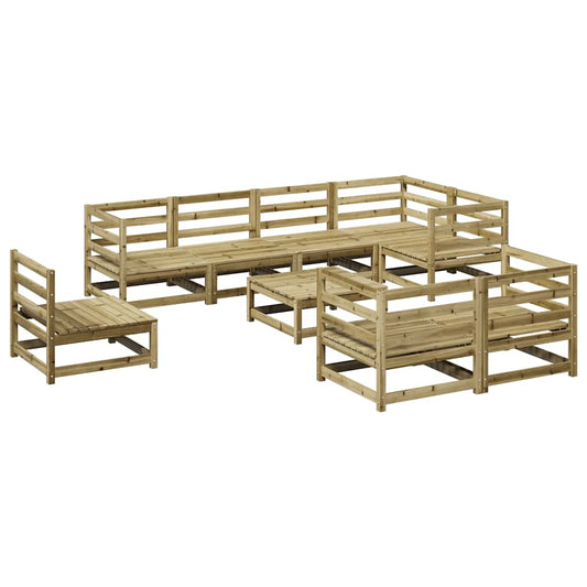 9 Piece Garden Sofa Set Impregnated Wood Pine 9 Piece Garden Sofa Set Impregnated Wood Pine
