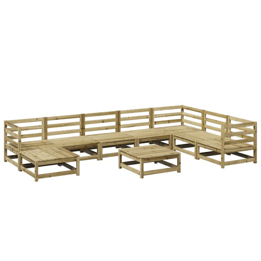 9 Piece Garden Sofa Set Impregnated Wood Pine 9 Piece Garden Sofa Set Impregnated Wood Pine